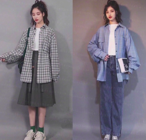 个性女孩的学院风韩系chic服装搭配 2