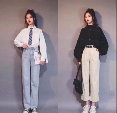 个性女孩的学院风韩系chic服装搭配 4