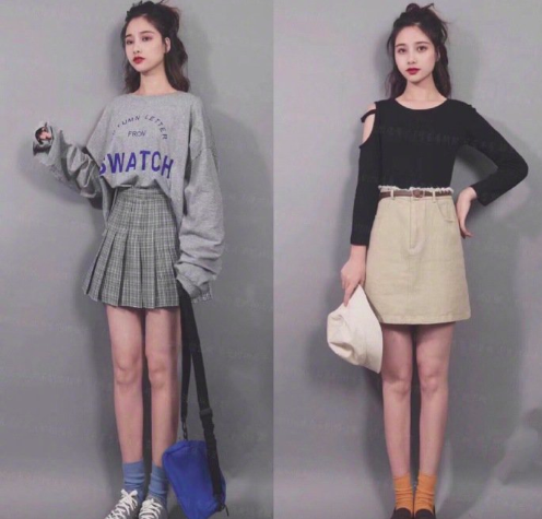 个性女孩的学院风韩系chic服装搭配 5