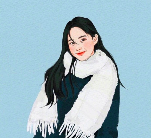 自信优雅的漫画美女头像女生图片 3
