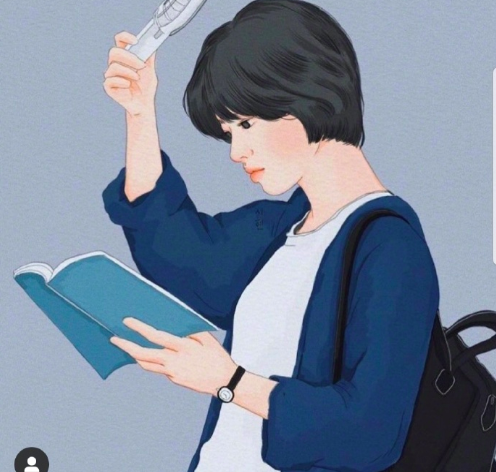 自信优雅的漫画美女头像女生图片 8