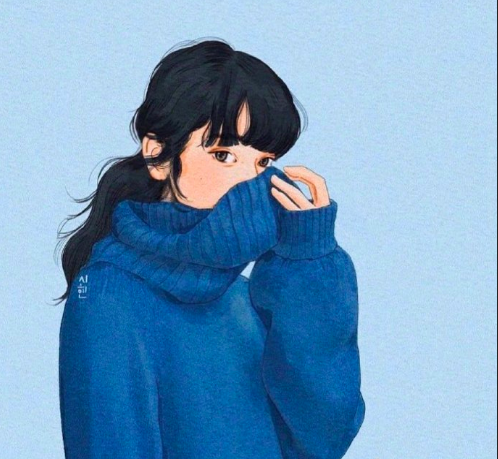 自信优雅的漫画美女头像女生图片 9