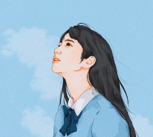 自信优雅的漫画美女头像女生图片 10