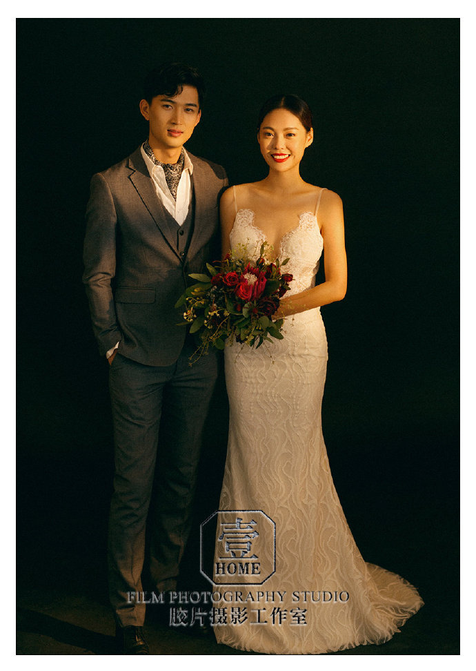 复古胶片老照片婚纱照图片 9
