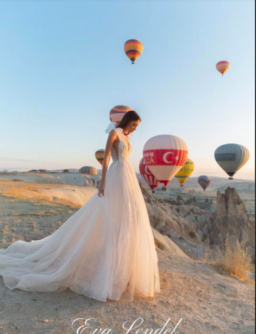 梦幻浪漫的大拖尾露背婚纱图片​ 9