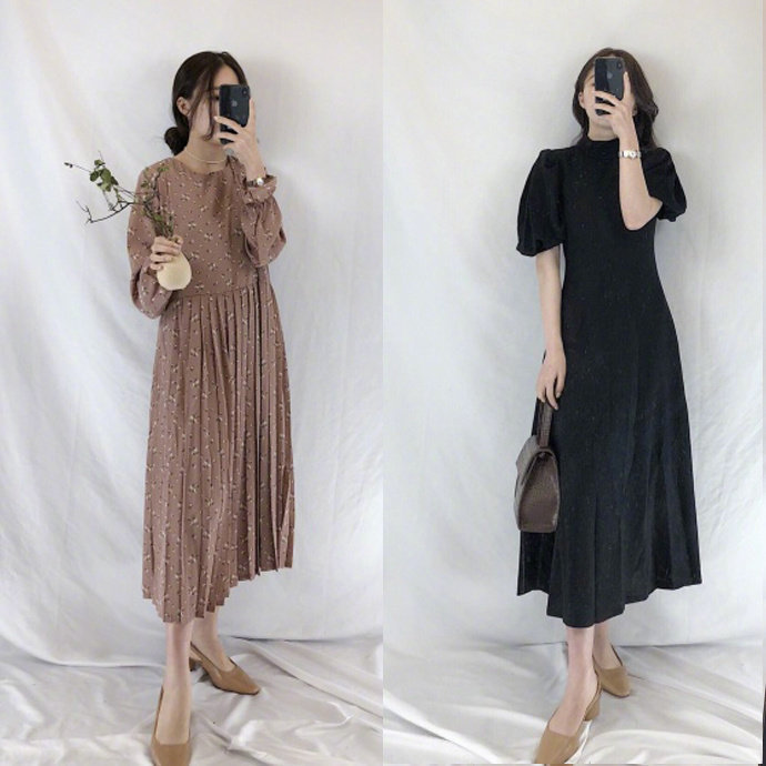 春季chic风柔美感十足波点裙服装搭配 8