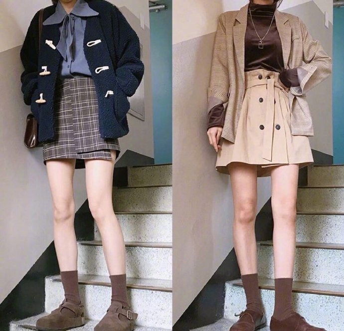 活力满满的暖春学院风look短裙搭配短袜 6