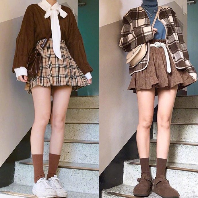 活力满满的暖春学院风look短裙搭配短袜 8