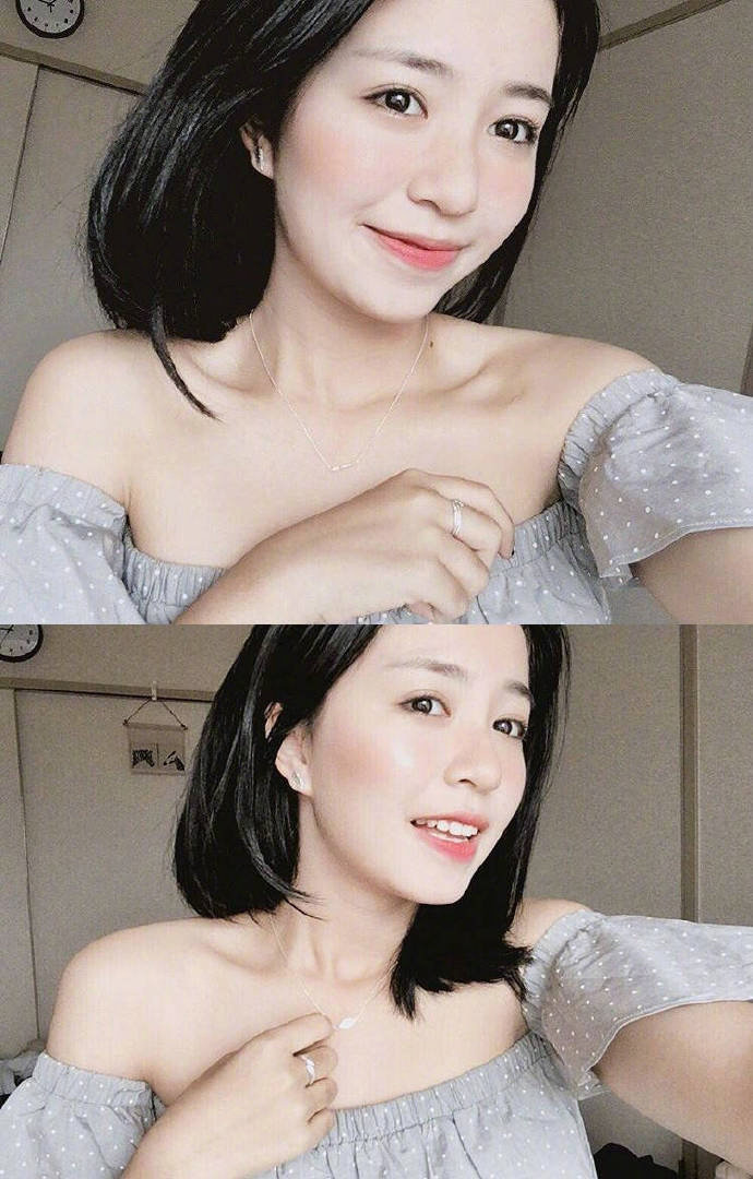 齐肩发清新的小女孩甜美街拍可爱图片 8
