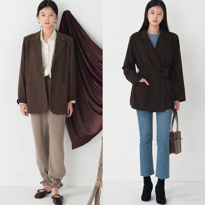 通勤休闲兼具的韩式初秋服装搭配图片