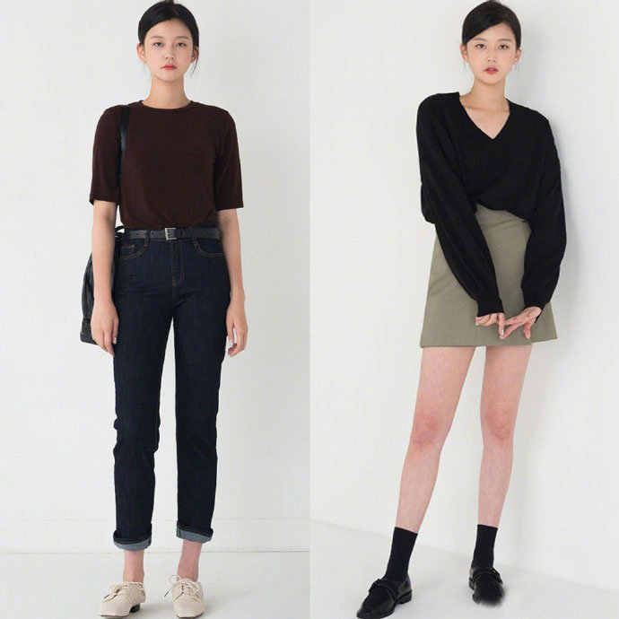 通勤休闲兼具的韩式初秋服装搭配图片 2