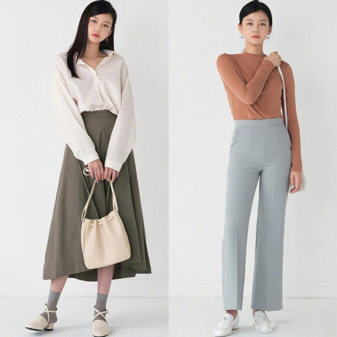 通勤休闲兼具的韩式初秋服装搭配图片 5