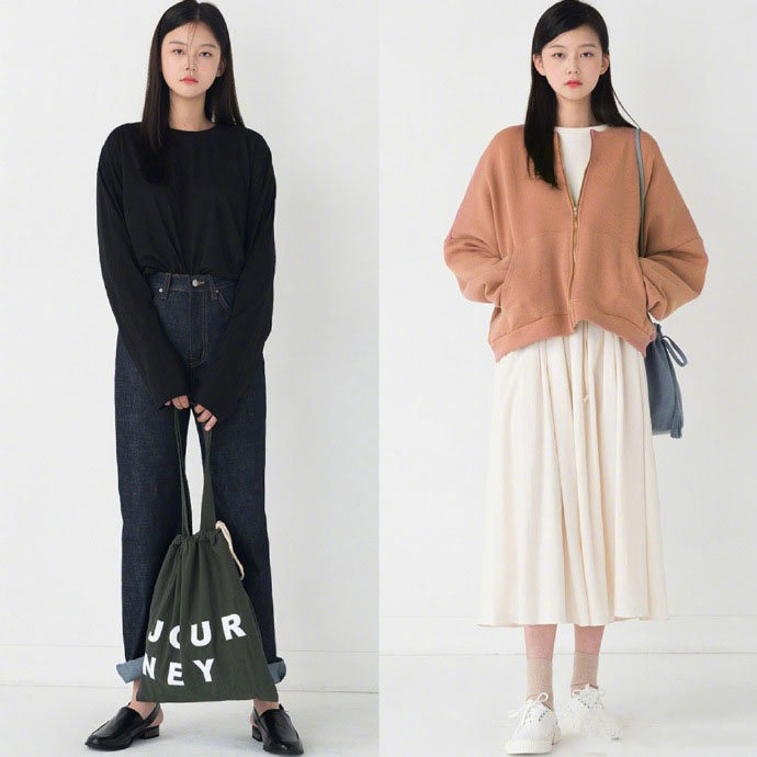 通勤休闲兼具的韩式初秋服装搭配图片 8