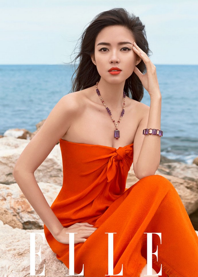 中国超模养眼美女张梓琳《elle》时尚性感写真图片 4