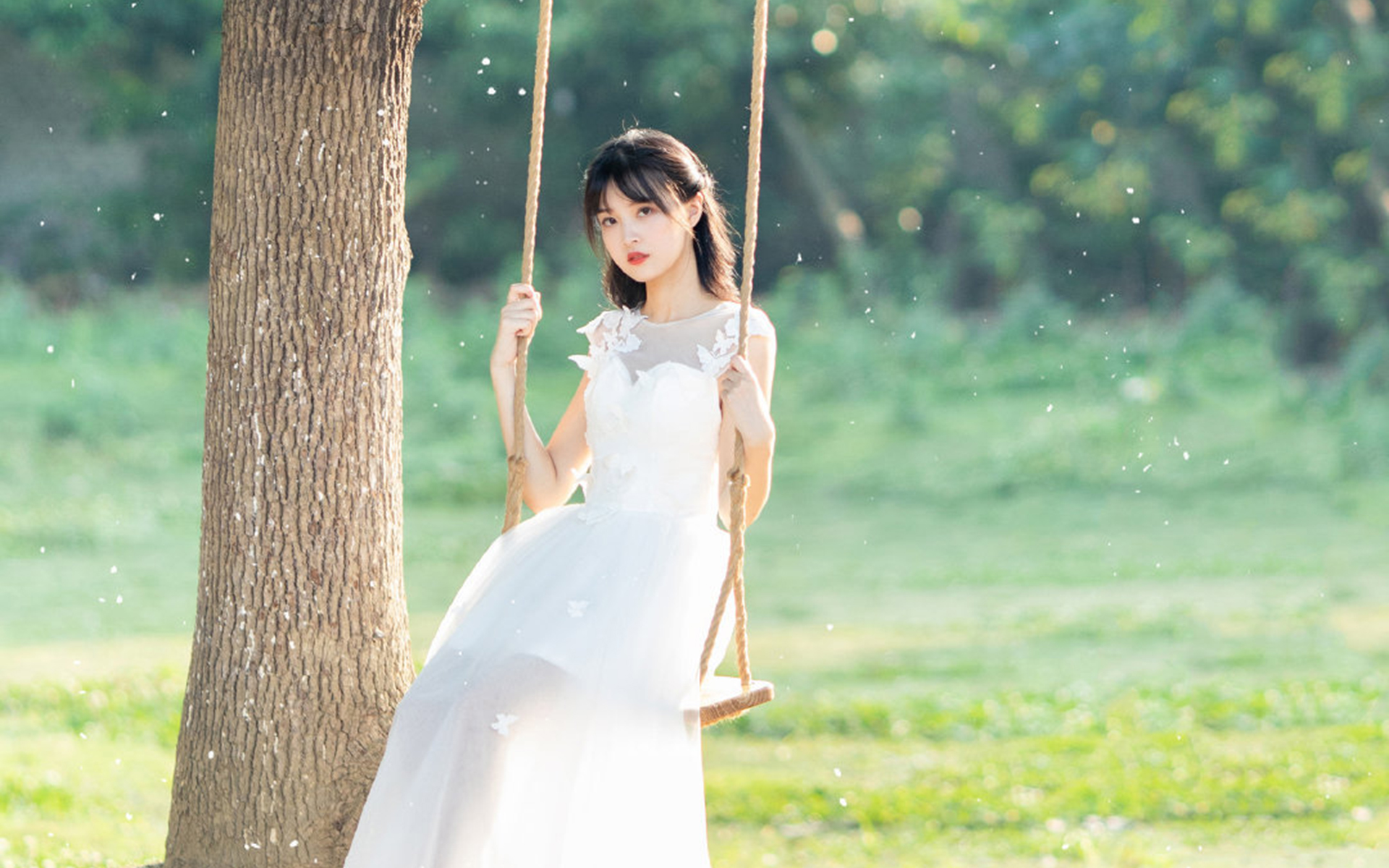清纯美女仙气十足的高清桌面壁纸图片 5