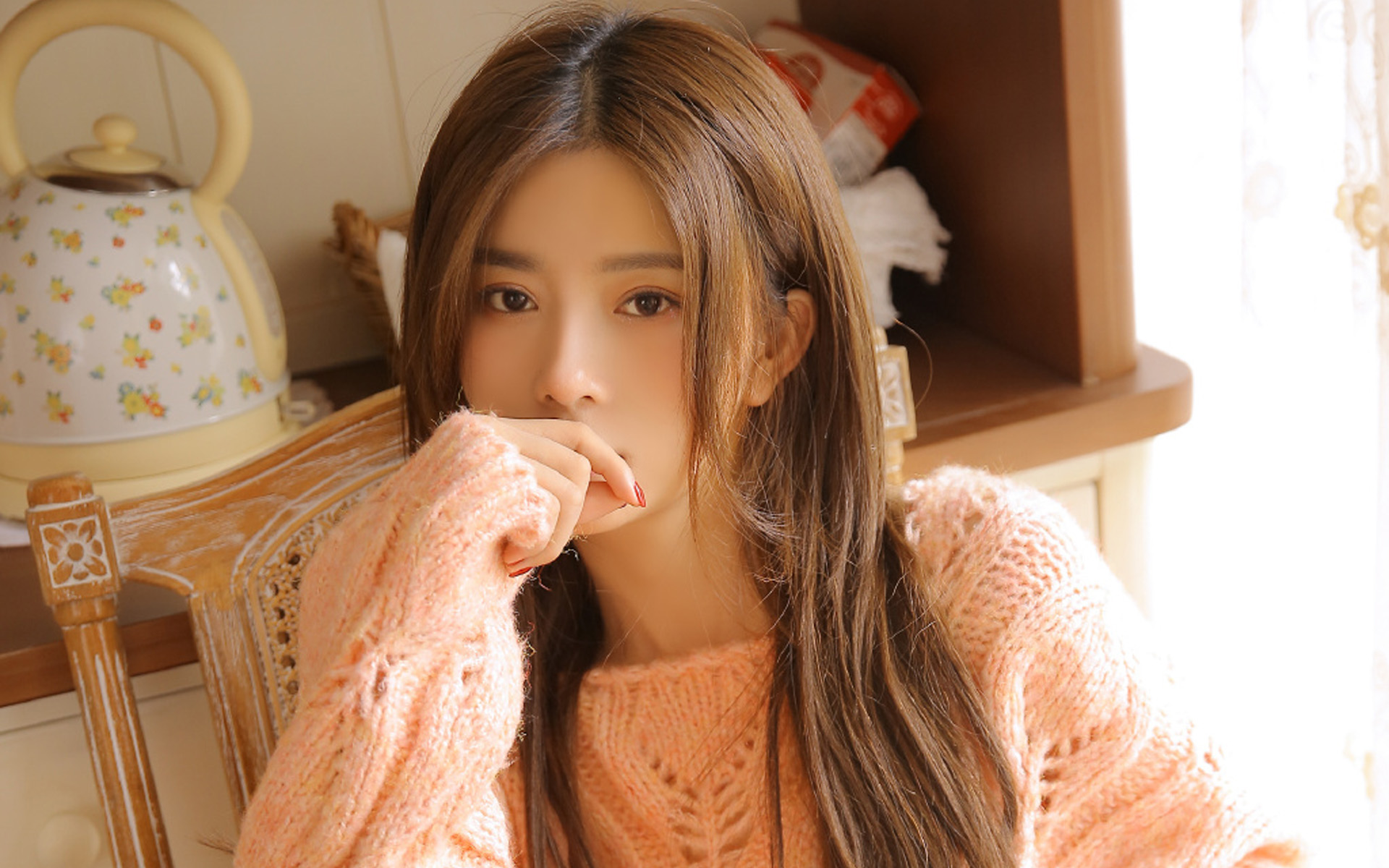 清新元气美女性感写真桌面壁纸 7