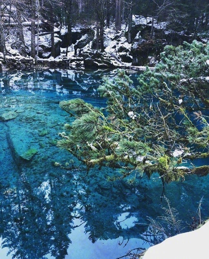 瑞士风景图片蓝湖美景图片 8
