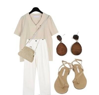 奶茶棕色系低调夏日清凉服装搭配 3