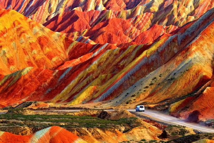 甘肃张掖彩虹山大自然风景图片 2