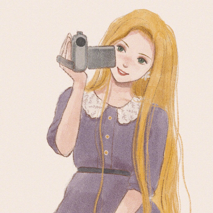 迪士尼公主手绘插画头像女生图片 6