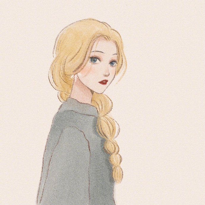 迪士尼公主手绘插画头像女生图片 7