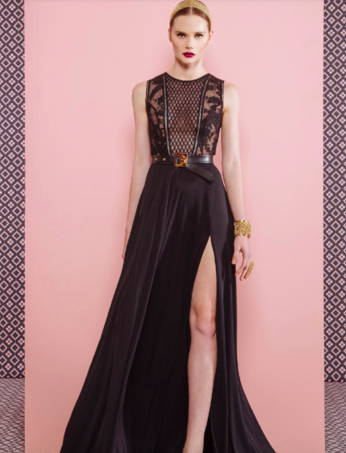 Georges Hobeika紫色和黑色婚纱图片 7