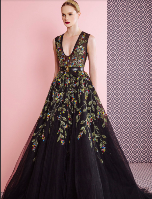 Georges Hobeika紫色和黑色婚纱图片 8