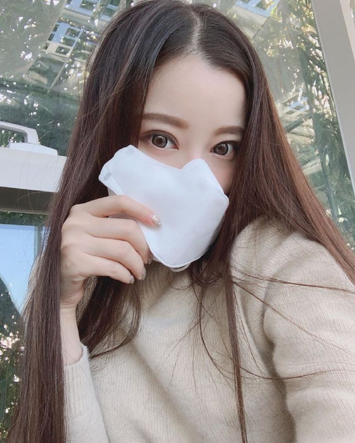 氧气女神口罩下的美颜盛世自拍照 5