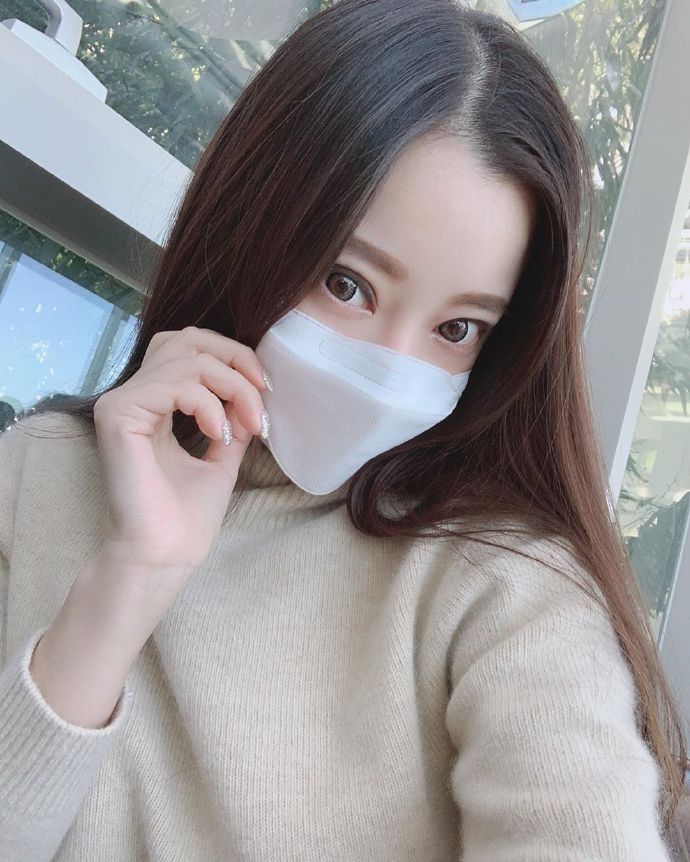 氧气女神口罩下的美颜盛世自拍照 6