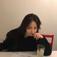 女头像ins高级质感遮脸黑灰 2