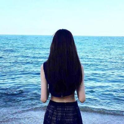 微信头像女背影海边沙滩 5