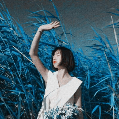 唯美绿色森系头像 5