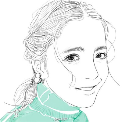 小朋友自画头像简笔画 9