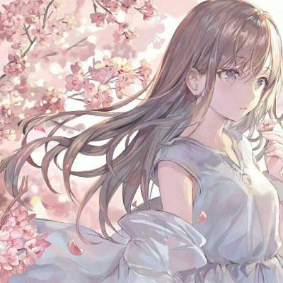 动漫女孩抱着猫咪的动漫头像 5