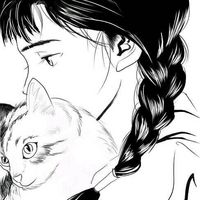 漫画头像女生黑白 1