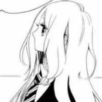 动漫头像二次元女黑白 2