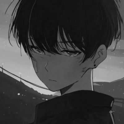 动漫头像男帅气黑白 7