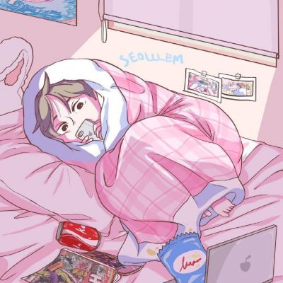 头像女ins原宿风手绘 2