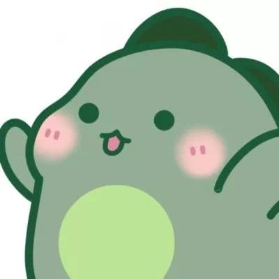 小恐龙头像可爱卡通打着伞 3