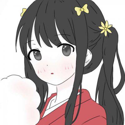 女生头像红色系唯美