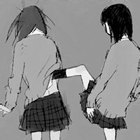卡通背影头像女 3