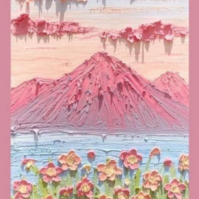 头像油画质感风景