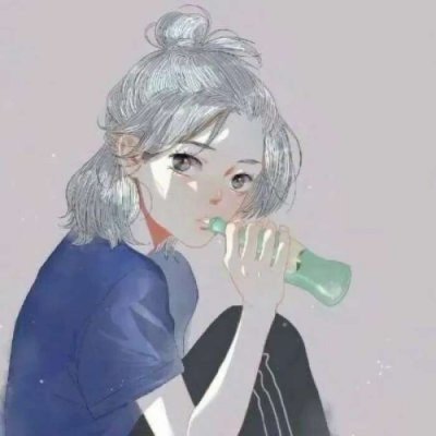 简约手绘头像女背书包 5