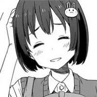 头像黑白漫画女 3
