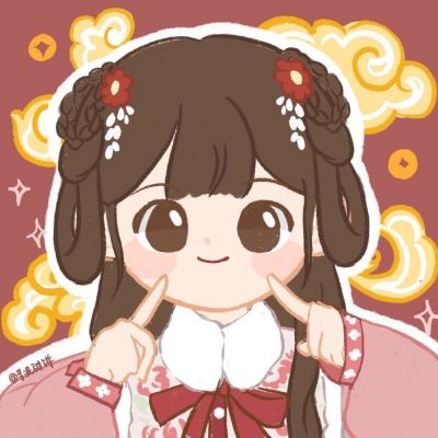 女生头像红色系动漫