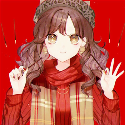 新年头像女卡通红色2023 6