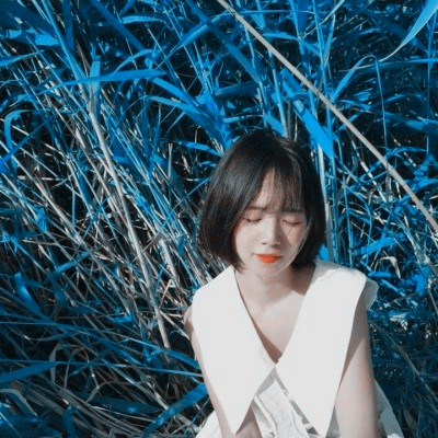 唯美绿色森系头像 3
