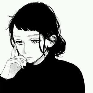 2次元头像女黑色 8