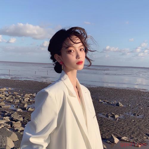 微信头像背影大海女高清 5