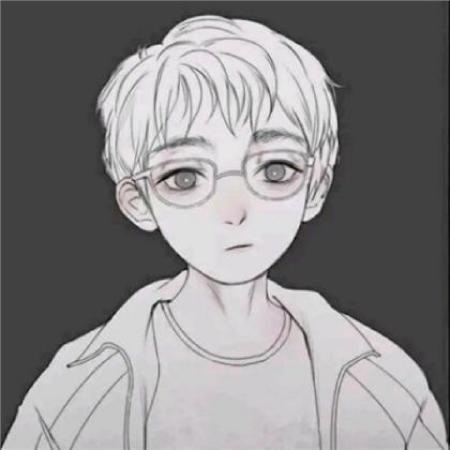 黑白漫画头像 7
